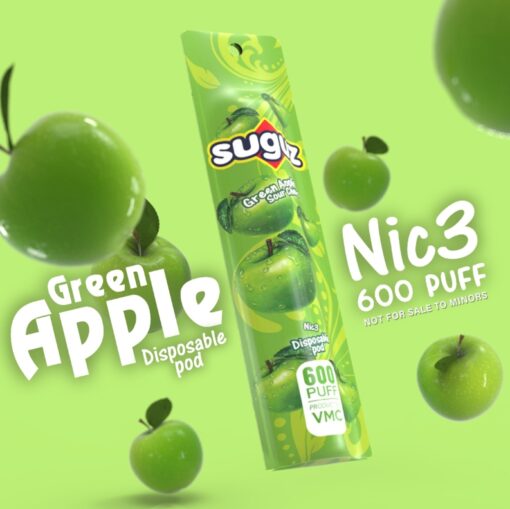 VMC พอตใช้แล้วทิ้ง 600 คำ กลิ่นแอปเปิ้ล (green apple)